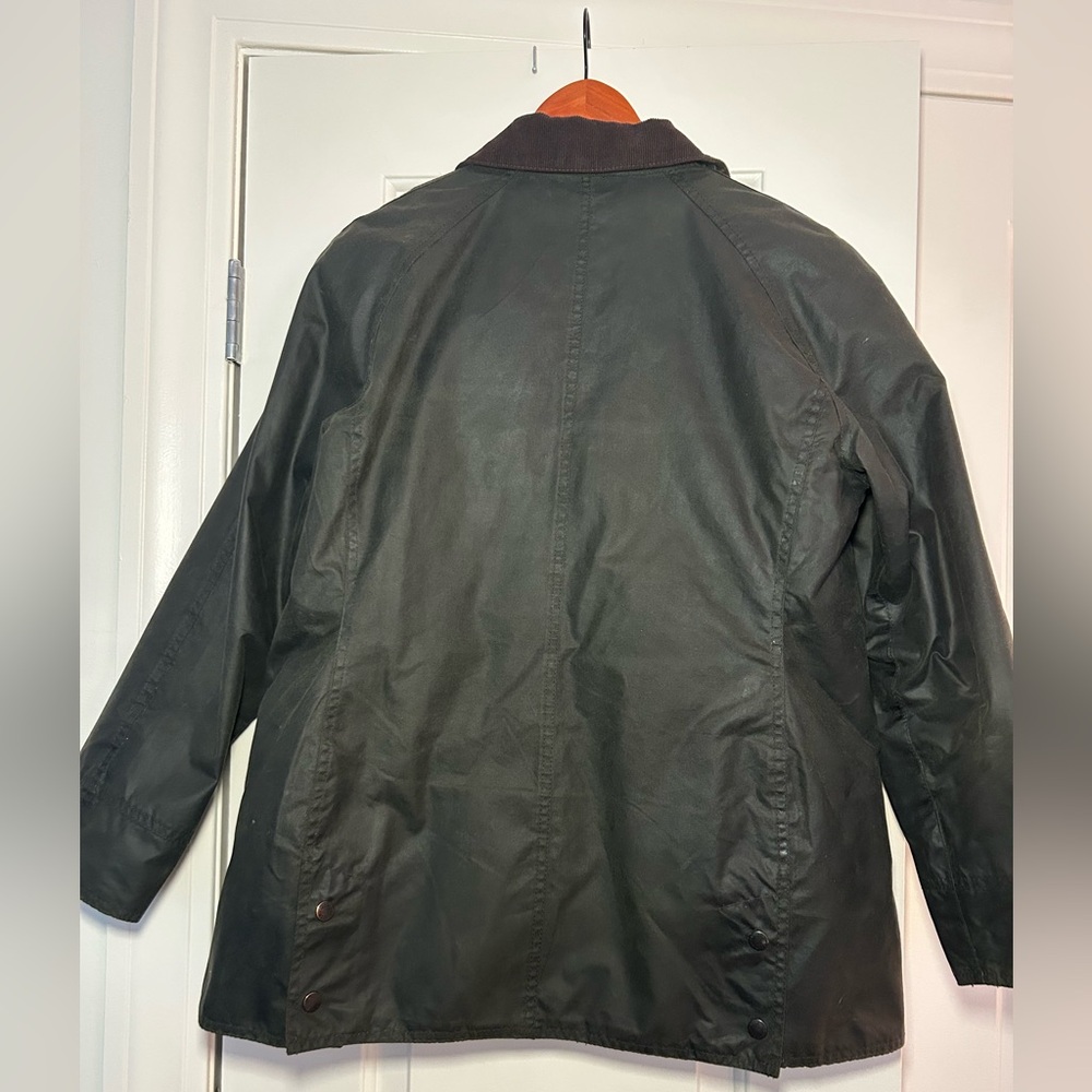 Barbour Beadnell Waxed Jacket in Olive with Vest Insert - UK14 / US10 - Picture 4 of 8